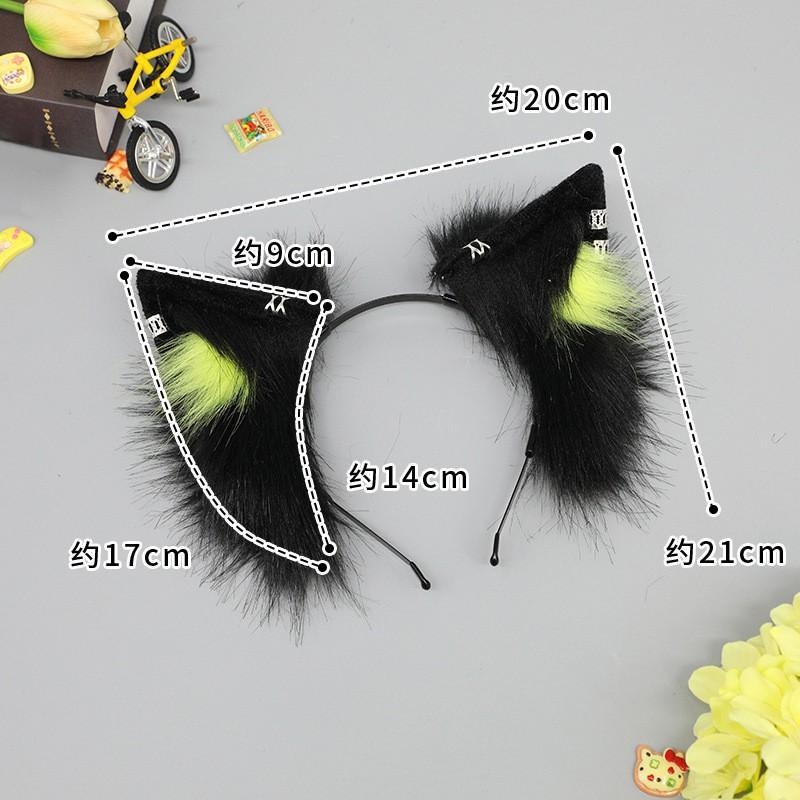 Handmade Plush Animal Ear Headband Cosplay Anime Convention Party Accessory Kawaii Cat Ears Hairband