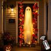 Realistische Stoff-Geisterfiguren Leuchtend Hängend Schwingend Halloween-Dekoration mit Fernbedienung, Großes Weißes Gruseliges Innen-Außen-Dekorationsornament