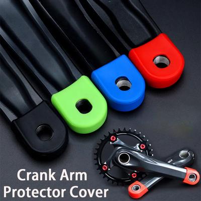 2pcs Silicone Bicycle Crank Arm Protector Cover Mountain Road Bike Universal Crankset Protective Caps MTB Cycling Accessories