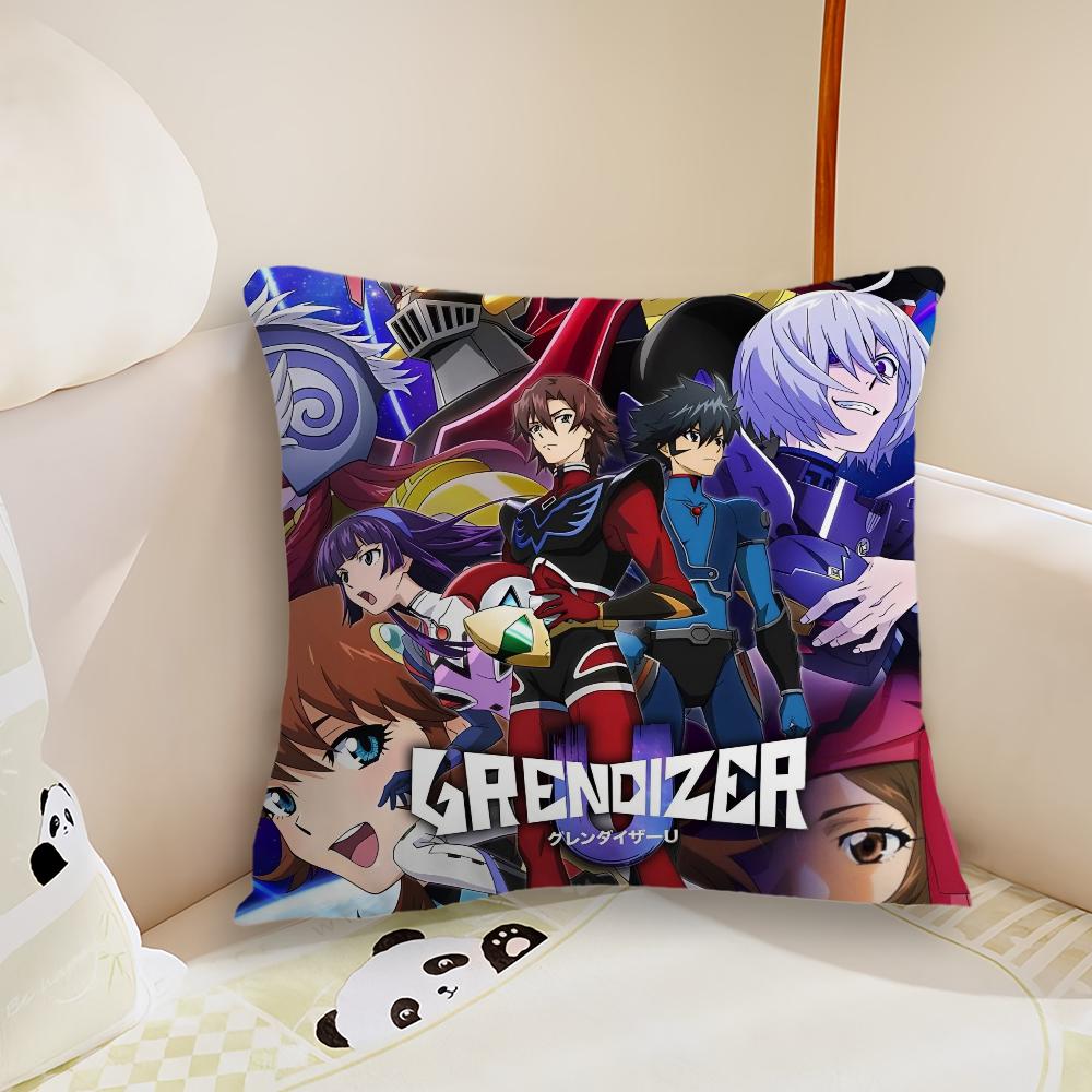 Cartoon GGrendizer U cool cushion cover Pillow Case Plush Fabric Soft Double Sided Print Sofa Cushion Cover Throw Pillow Covers