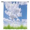 Niebieskie Niebo Białe Chmury Łąka Przezroczyste Zasłony do Salonu Woalowa Zasłona Sypialnia Łazienka Tiulowe Zasłony Dekoracje Okienne