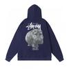Mens Oversized Hooded Sweatshirt With Bold Letter Print Cotton Blend Loose Fit Daily Wear
