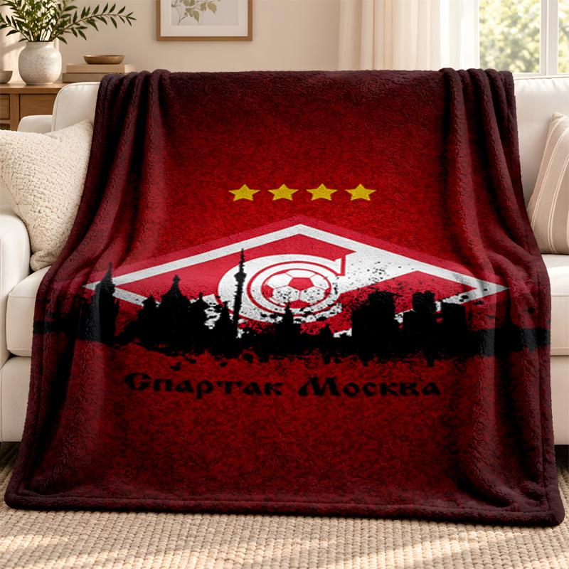 FC Spartak Moscow blanket Flannel Blanket Soft Cozy Plush Throw for Sofa Bed Lightweight Home Decoration Outdoor camping
