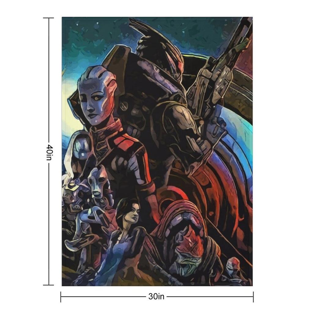 Mass Effect Legendary Edition - Game Throw Blanket Soft Plaid valentine gift ideas Luxury Thicken Bed covers Blankets