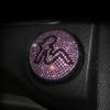 Luxury One-Key Start Button Cover Car Engine Ignition Start Button Protective Cover Car Stickers Pink Car Accessories for Girls