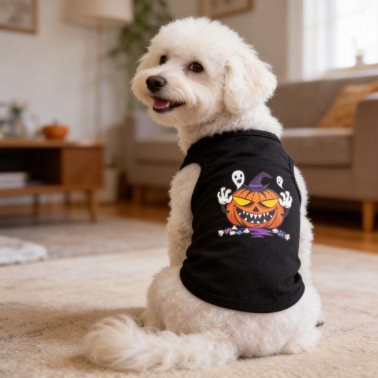 Pet Sleeveless T-Shirt Round Tank Top Neck Pet Breathable