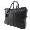 Gucci GG Business Bag 201480 Briefcase Black Sima Leather Mens Used
