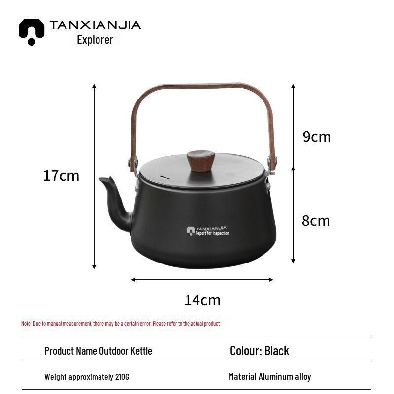 Portable Large Capacity Aluminum Outdoor Kettle for Camping and Picnics