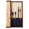 NOELAMOUR Calligraphy Brush Floral with for and Carrying Brushes Small Roll, Bamboo, Pattern, Pocket, Storing, Preserving, (Floral Pattern, Size)