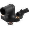 Engine Coolant Thermostat Housing Assembly Replacement for Mini Cooper 2002-2008, 11537512733 Plastic Black 1Pc