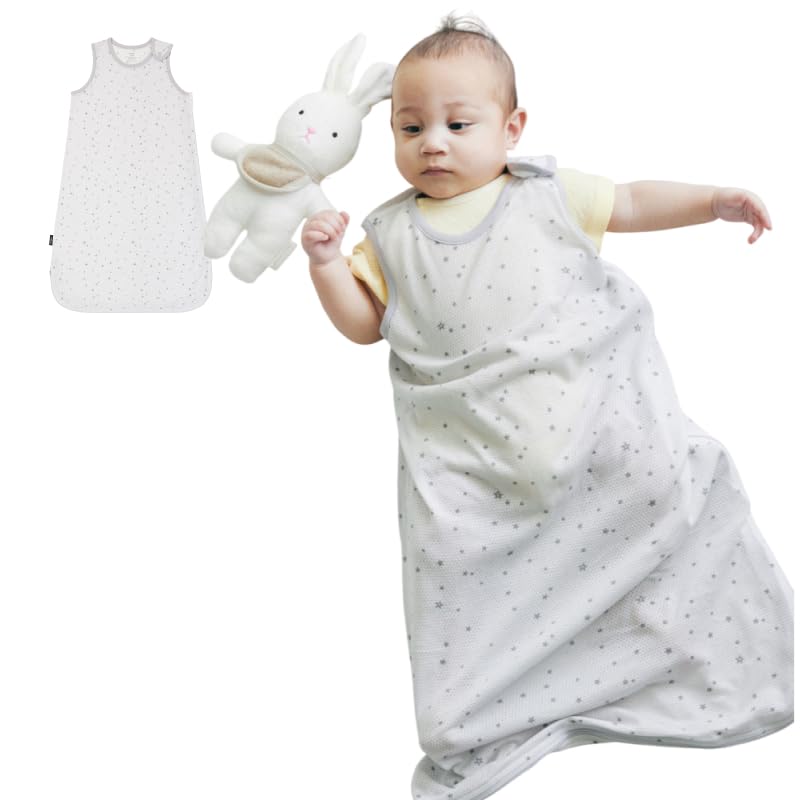 Cotton Mesh Sleep Sleeping Grey 12 Months [Konny] Bag, Sleeper, Baby, Item, Star,