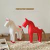 Wooden Horse Statue Sculptures Decorative Animal Figurines Tabletop Ornament for Office Home Decorations Birthday Gift