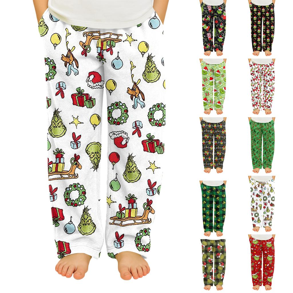 Fashionable Children's Versatile Print Pocket Casual Pants