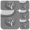 New Round Tree of Life Gold-plated Stainless Steel Brooch, Men's Suit Pin Black, High Quality Father Husband Gift Set