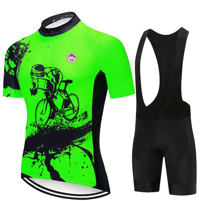 Kombinezon Kolarski 2025 Nowy Męski Letni Zestaw Krótki Rękaw Oddychający Sportowy Wyścigowy Ubrania Rowerowe MTB Uniform Rowerowy Outdoor