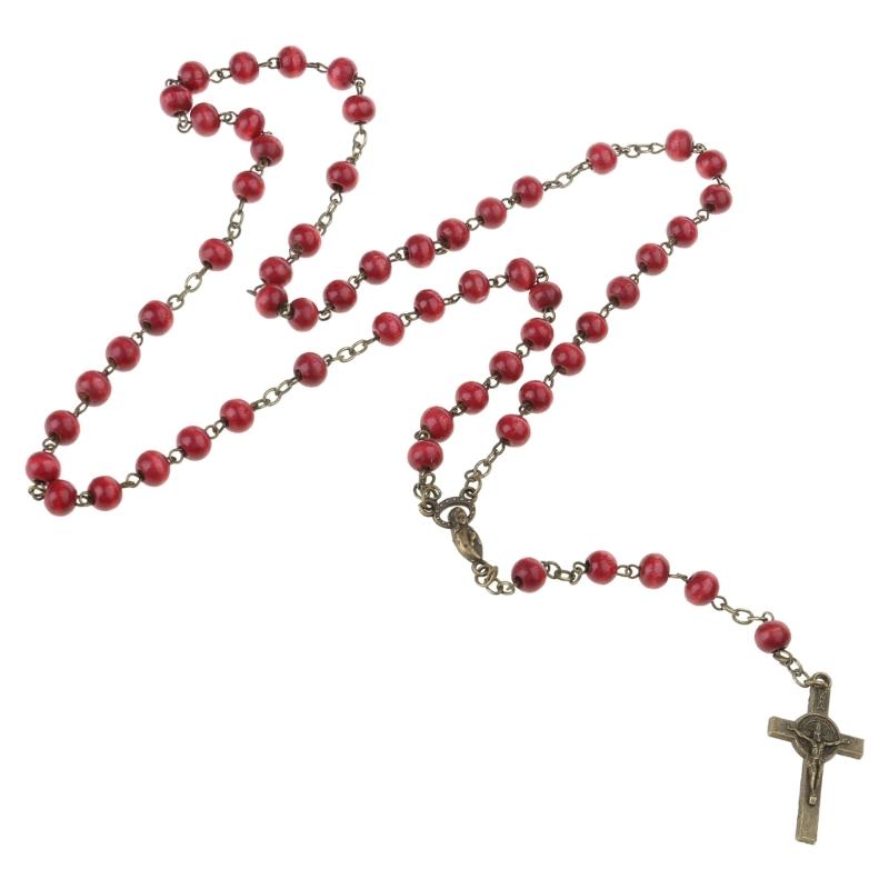 Rosary Crucifix Necklace for Men Women Crucifix Crucifix Beaded Necklace Chain Catholic Necklace  Religious Rosary Jew