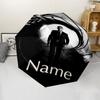 Custom Name 007 James Bond Theme Automatic Umbrella, Lightweight & Portable, 8 Rib, Perfect for Outdoor Travel, Birthdays, Christmas, Gifts.