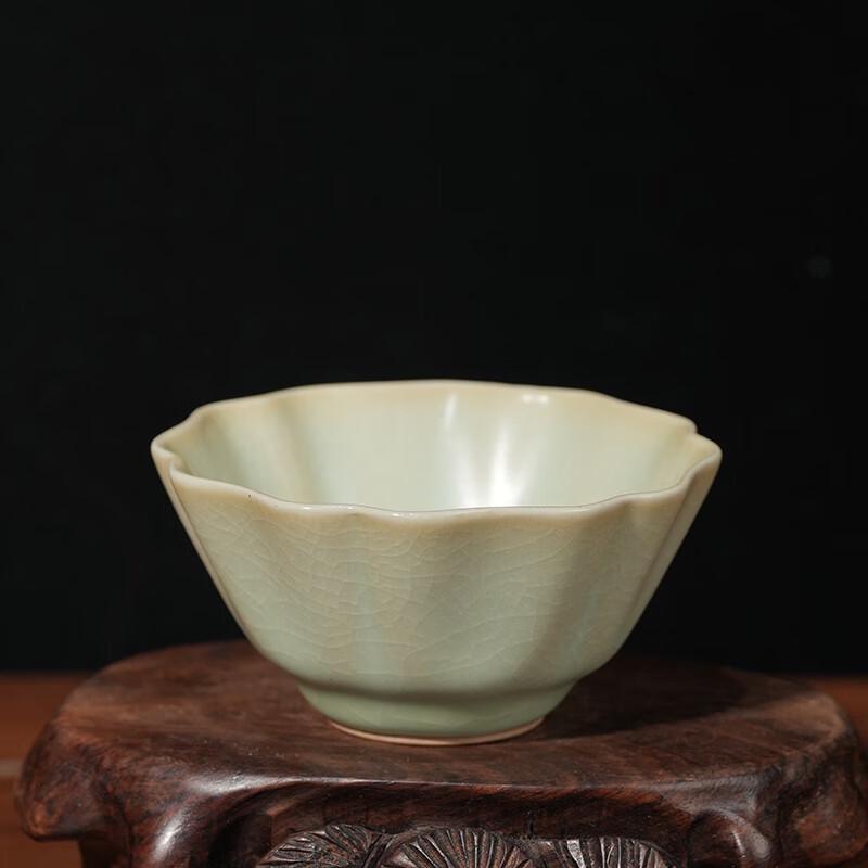 Guozhen Ru Porcelain Peony Teacup