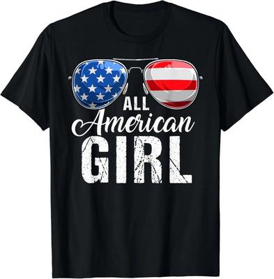 4. Juli Shirt. ALL AMERICAN GIRL USA Flagge Patriotisches Geschenk Unisex T-Shirt