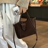 Portable Vegetable Basket Bag Women's New Messenger Women's Bag Leather Bucket Bag Fashion Shoulder Bag