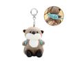 Christmas Gift Soft Stuffed Otter Keychain Fluffy Cotton Cartoon Otter Pendant Kawaii 11Cm Stuffed Otter Backpack