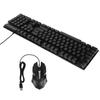 Gaming Keyboard and Mouse Combo 104 Keys Wired USB LED Backlit Ergonomic Quick Response Gaming Mouse and KeyboardD280