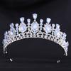 DIEZI Different Style Opal Crystal Princess Crown For Women Wedding Luxury Queen Princess Bridal Party Tiaras Hair Accessories