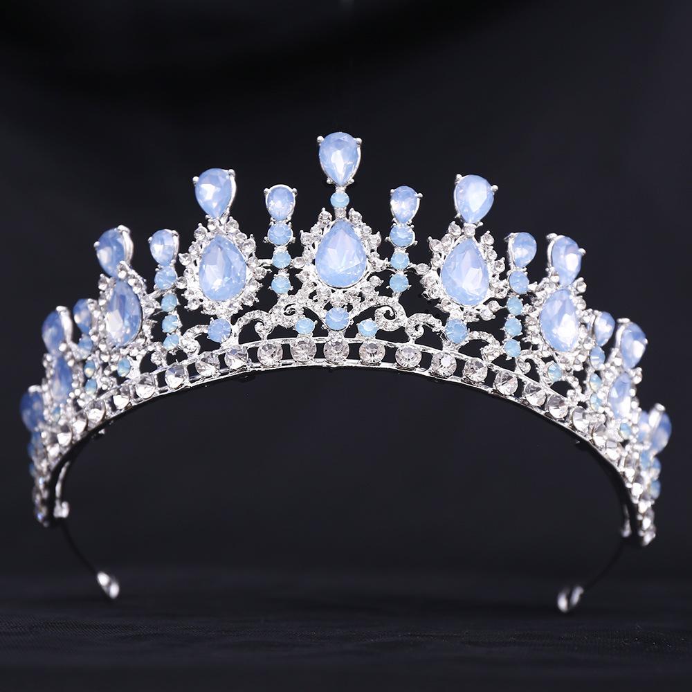 Свадебная Тиара Корона на День Рождения 2026, Сплав Мори Набор Яйца Белый Зеленый Хрусталь Алмазная Свадебная Корона