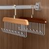 Solid Wood Eight-Hook Women's Clothing Hanger: Extra Thick, Multifunctional Storage Solution