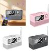 15W Wireless Charging Bluetooth-compatible Speaker with LED Mirror Clock Double Alarms Not Theft Designs Suitable for Home Office