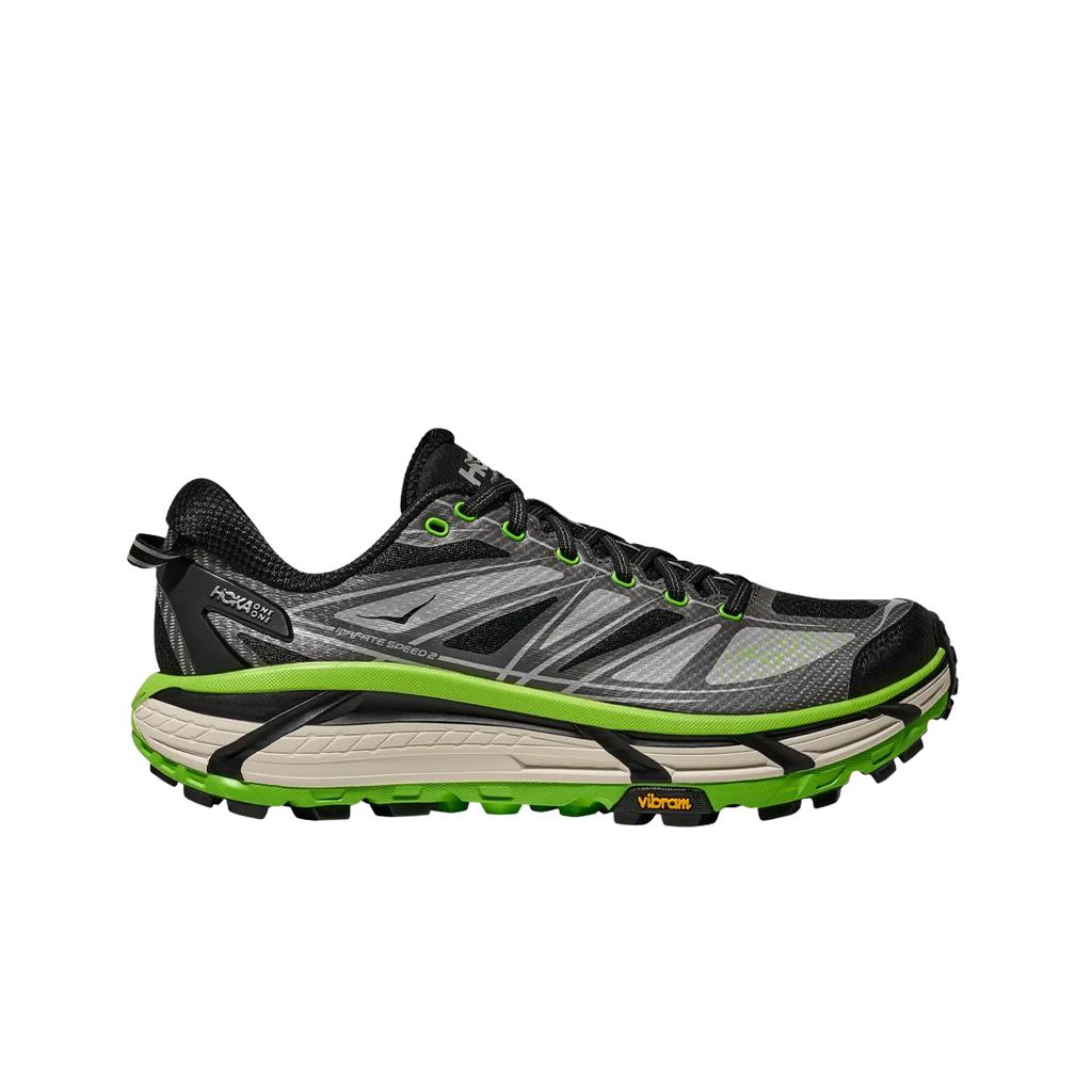 HOKA Mafate Speed 2 Noir Vert Électrique Baskets Unisexes 1126851-BCKLC