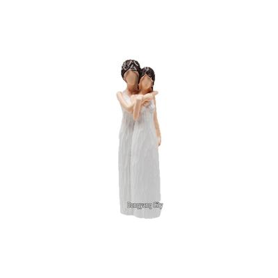 Mutter & Tochter Umarmungsstatue: Herzliches Geschenk & Heimdekoration