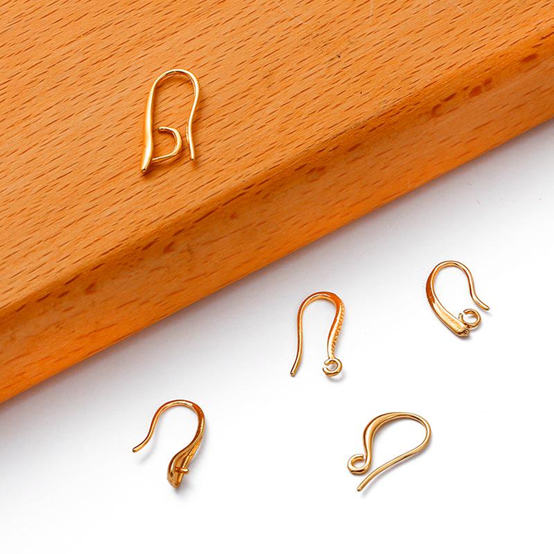 18K Gold-Filled Tarnish-Resistant Ear Hooks with Bead Cup for DIY Tassel Stud Earrings