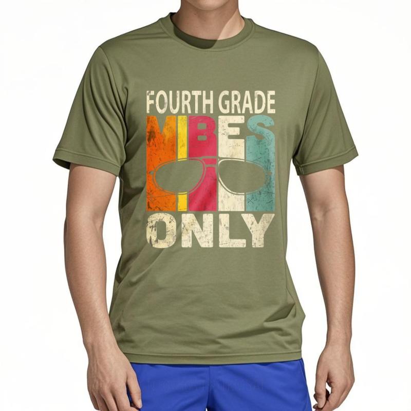 

Vintage Tshirt Minimalist Tshirt Adult Teenagers O Neck t shirt Brand Fourth Grade Vibes Only Basic Man Top tees Cheap Tshirt 4XL