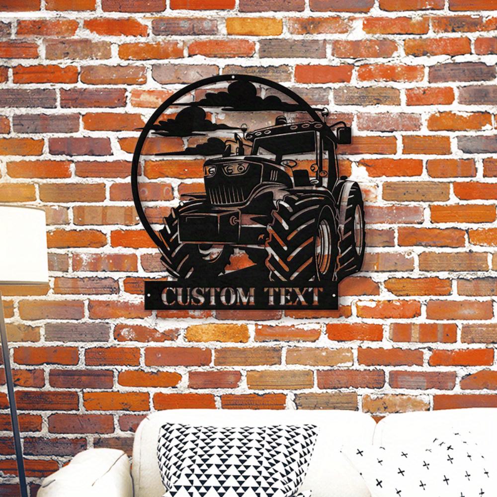 Metal Tractor Wall Decor, Farm Truck Sign, Custom Nameplate, Home Art, Birthday Xmas Gift