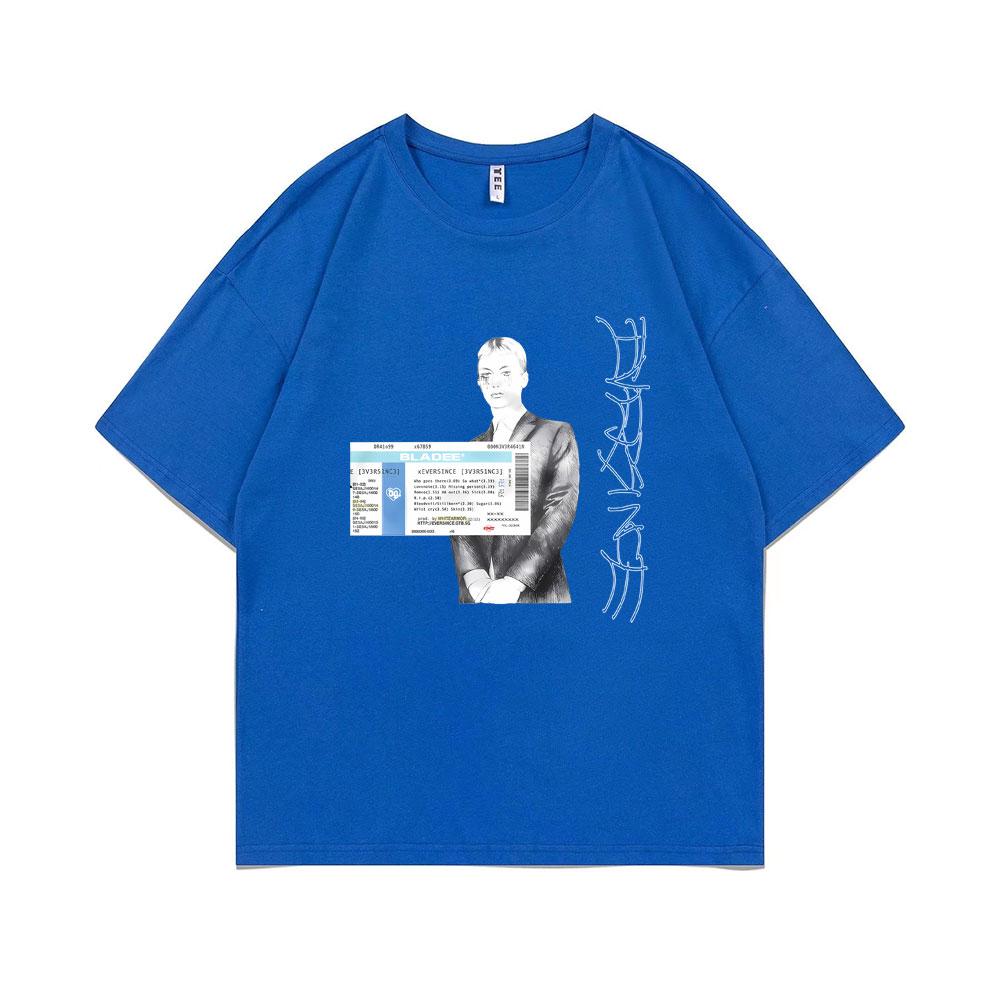 Rapper Bladee Eversince Tshirt Drain Gang T-shirt Men's Fashion Hip Hop Short Sleeve Male Casual Oversized Streetwear T Shirts