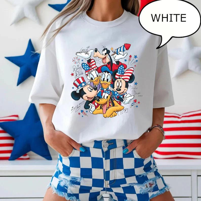 Mickey And Friends TShirt Independence Day S