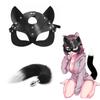 Sexuální hračky pro ženy Cosplay Fox Mask Ocas Anální kolík Kovová Anus Butt Plug Mask Half Cat Mask Party Sexy maska ​​pro dospělé herní masky