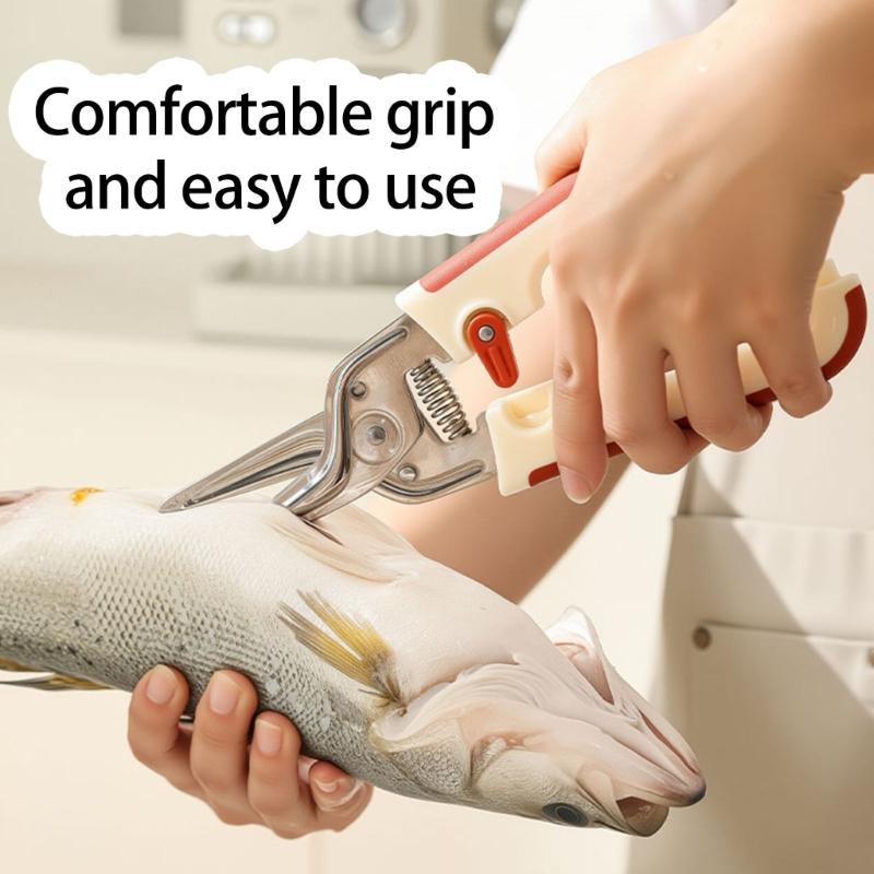 Professional Practical Kitchen Scissors For Cutting Chicken Duck Bone Nonrust Steel Blade With Ergonomic ABS Handle Secure Locking Multipurpose Food
