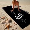 1 szt. Ręcznik plażowy z logo Juventus Heartbeat - Miękki, Chłonny z mikrofibry, Lekki, Idealny na plażę, Imprezy, Podróże, Kemping, prezenty dla fanów