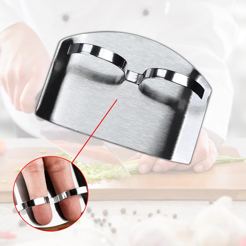 Kitchen Gadgets Stainless Steel Multi-Purpose -Cutting Finger Guard