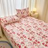 1pc Cartoon Printed Fitted Bed Sheet with Elastic Single/Queen/King Pink Mattress Protector for Kid Skin-Friendly Sheets for Bed