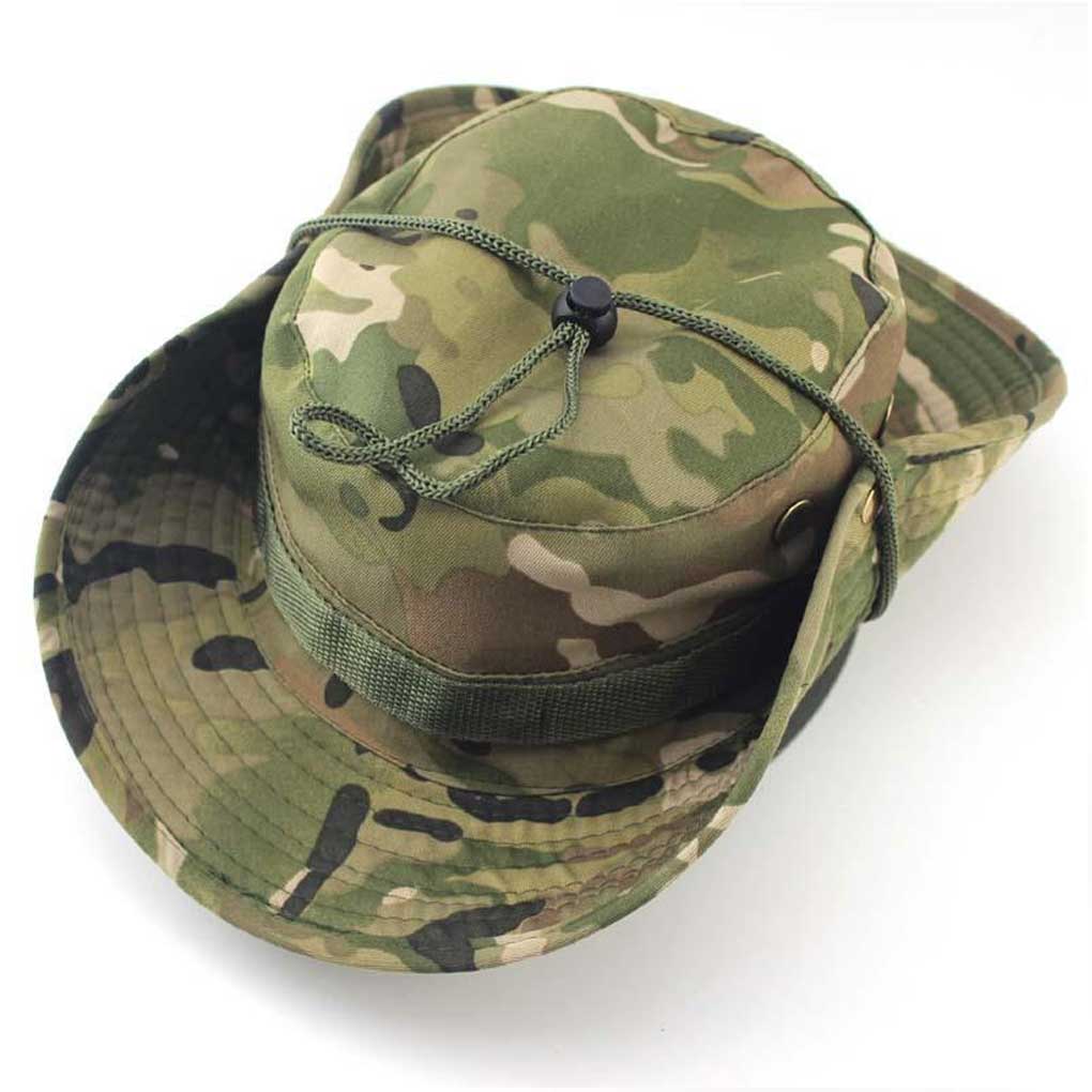 Women Men Camouflage Sun Protection Hat Hats Polyester Cap Solid Seaside Head Headwear Decoration Adults Summer Color