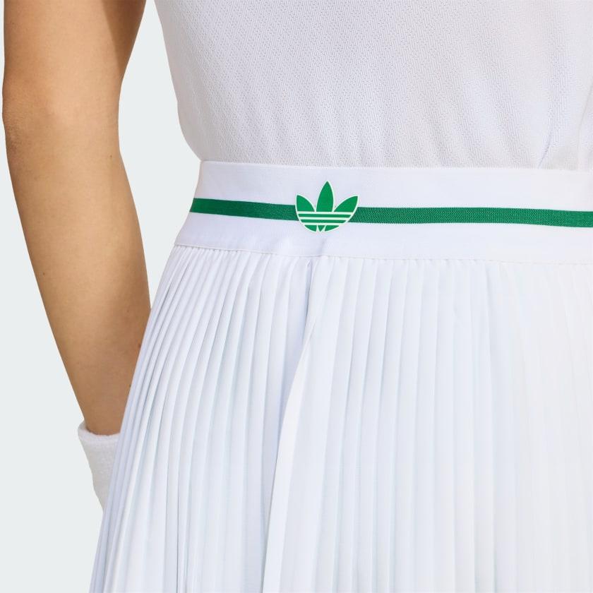 Adidas Originals Elastic Solid Color Logo Casual Skirt Women Skirts White JM4730