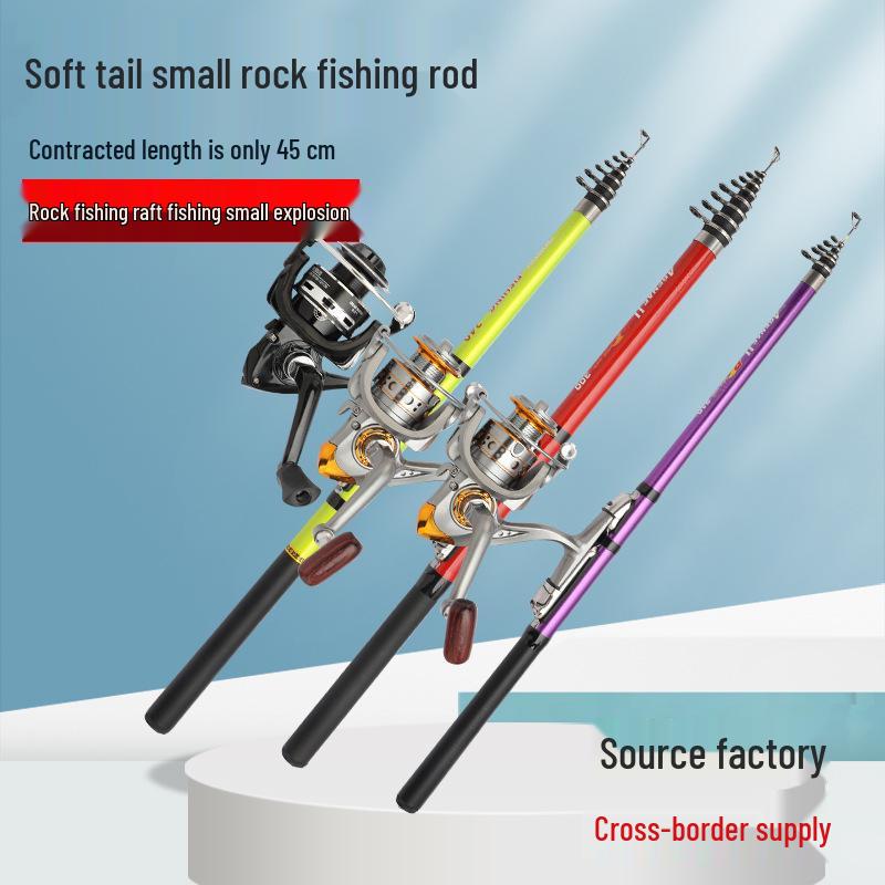 Six-Color Fishing Rod Combo: Super Hard, Long Cast Sea Rod with Metal Reel for Big Fish.