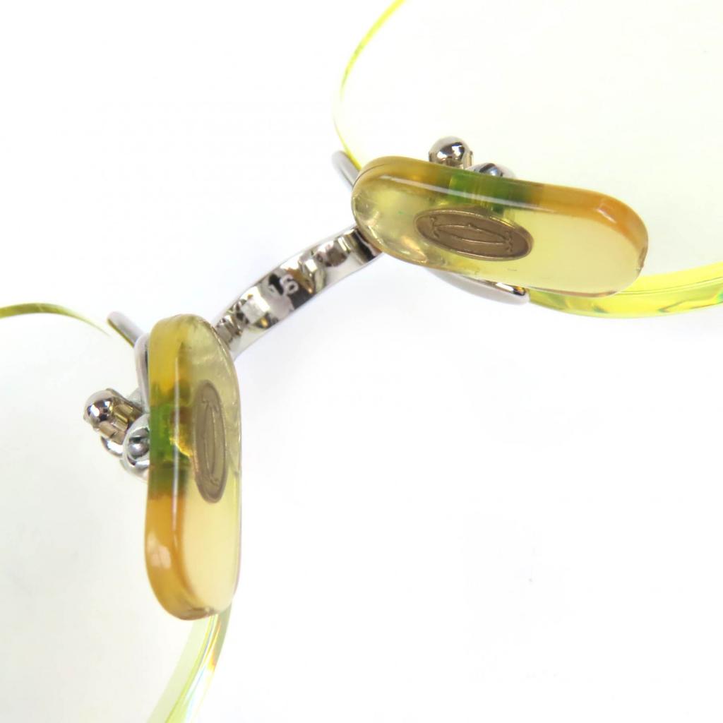 Grandes Gafas Cartier Trinity Montura de Dos Puntos Sin Montura Plata para hombre Usadas