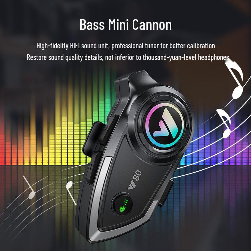 

Y80 Bluetooth Helmet Headset for Full-Face Helmets Y80 Hard Mic чёрный