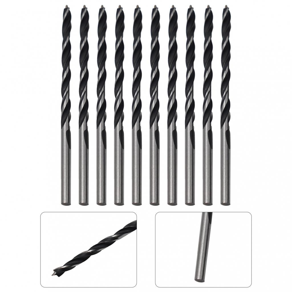 10 X 3mm Drill Bit Diameter Wood Drills With Center Point Portable Premium