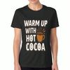 Heiße Schokolade Unisex Baumwoll-T-Shirt, Re Baumwolle Premium Druck, Langlebig, Lässig Und Modisch, Mit Heiße Schokolade Grafik-T-Shirt Aufwärmen, Perfekt Für Kaltes Wetter