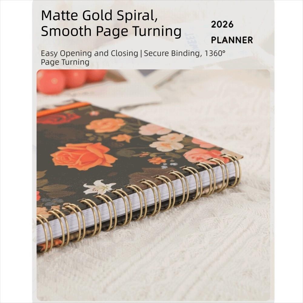 2026 A5 Weekly Monthly Planner Coil Notebook Diary Notebook  School Office Supplies